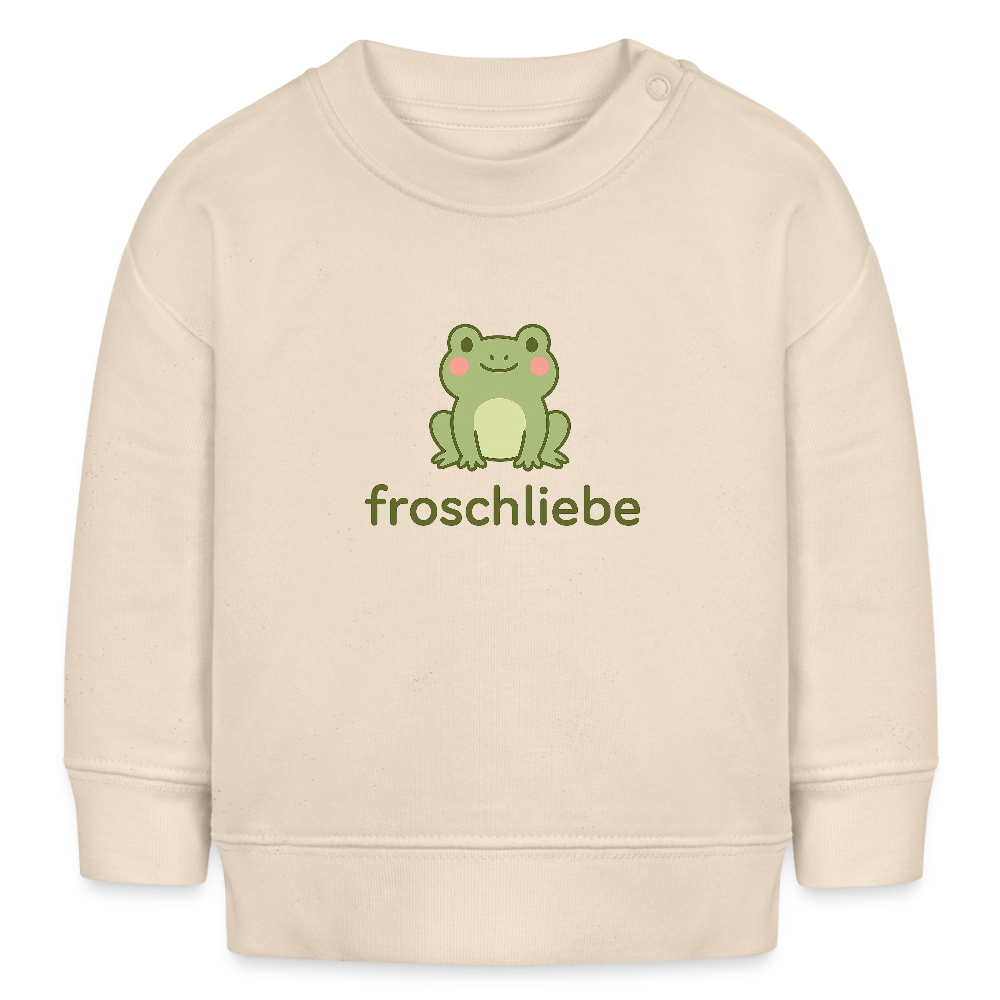 Bio-Sweatshirt "Frosch" - Weißgrau