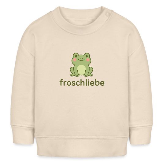 Bio-Sweatshirt "Frosch" - Weißgrau