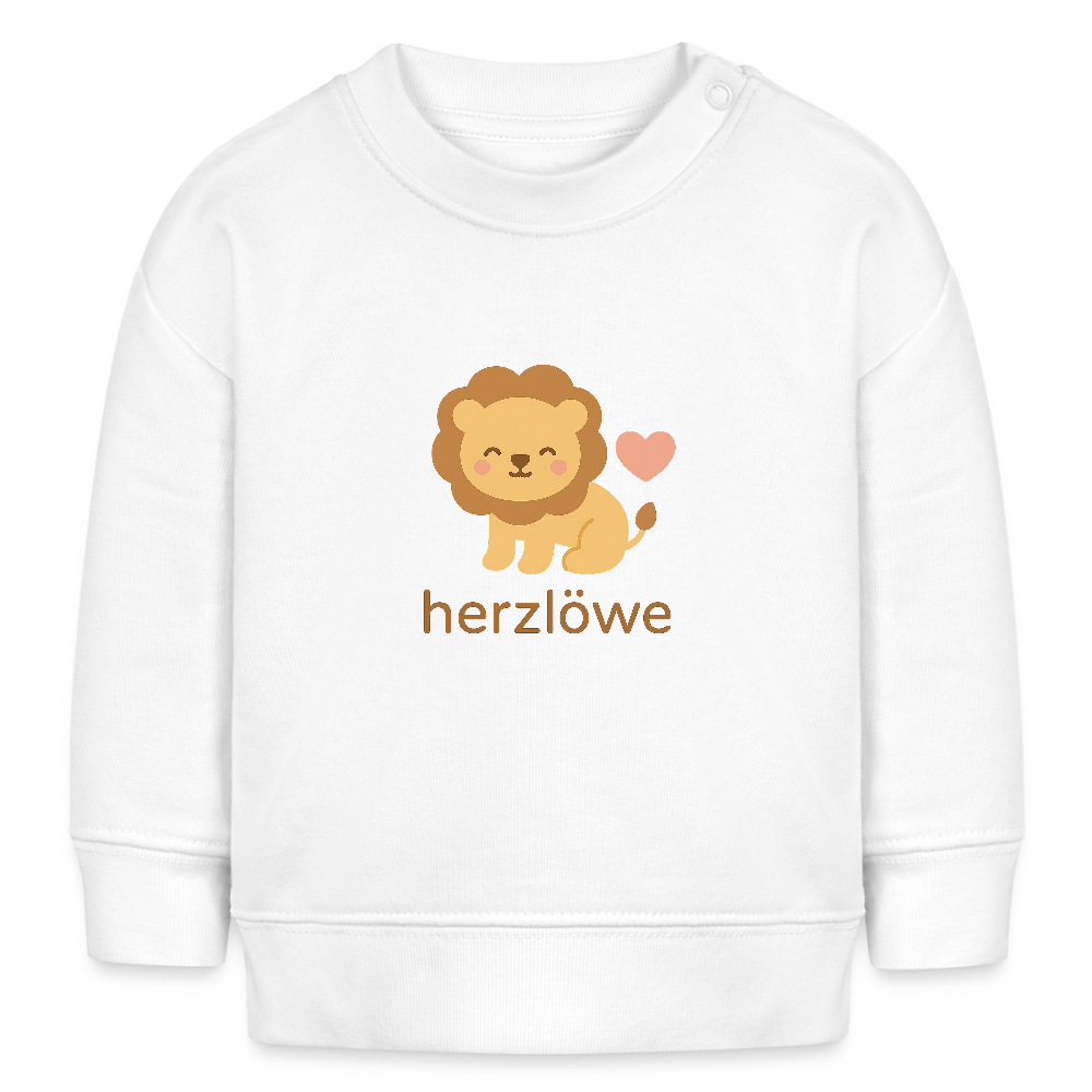 Bio-Sweatshirt "Löwe" - Weiß
