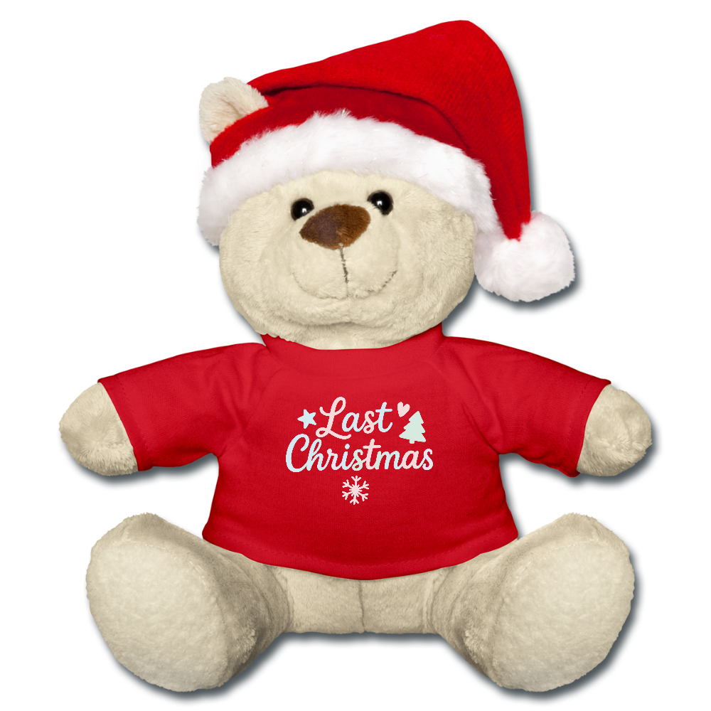 Weihnachtsteddy "Last Christmas" - Rot