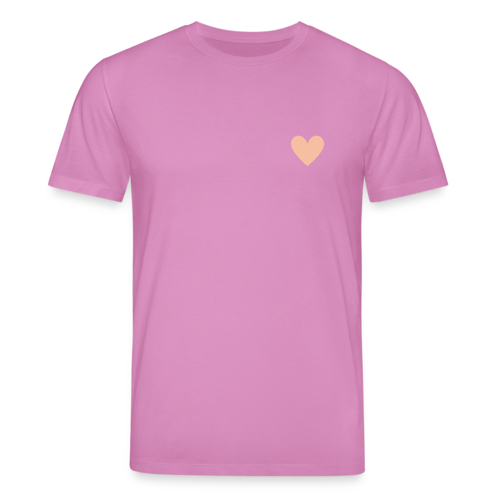 Unisex Bio-T-Shirt "Herz an Herz" - Pink