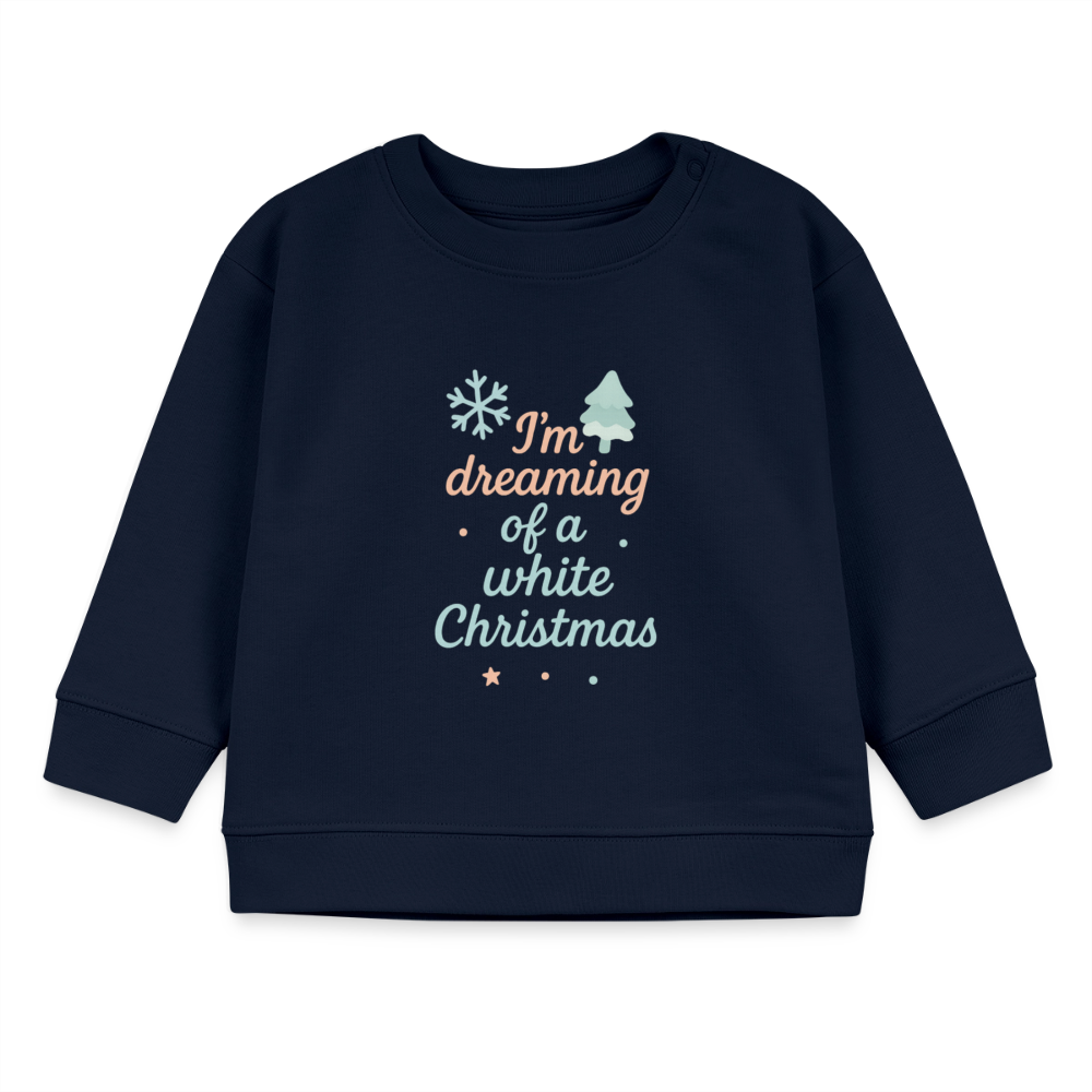 Kids Bio-Sweatshirt "White Christmas" - Navy