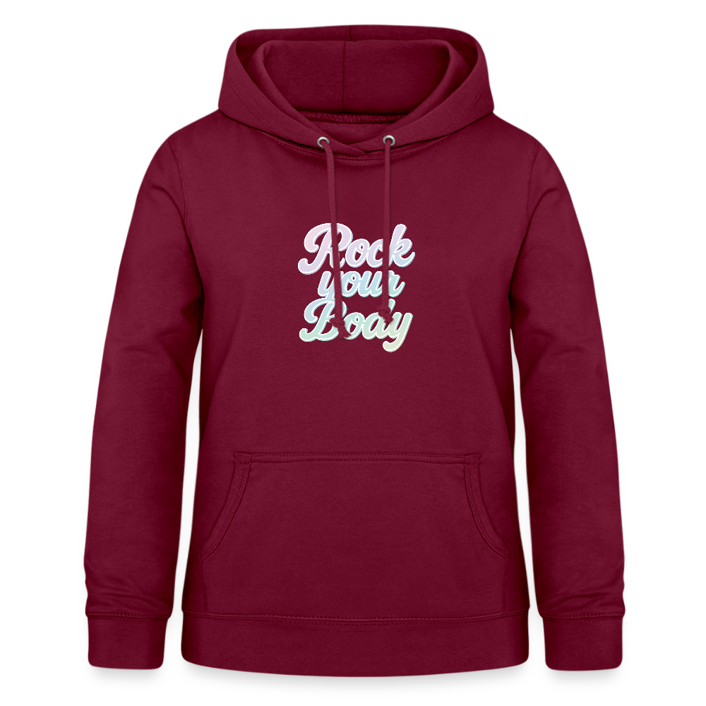 Frauen Hoodie "Rock your Body" - Bordeaux