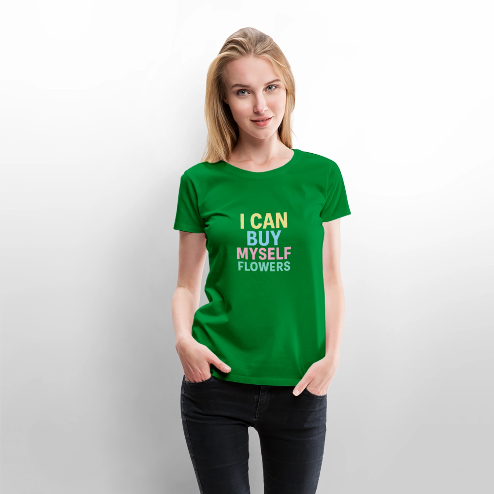 Frauen Premium T-Shirt "Flowers" - Grün