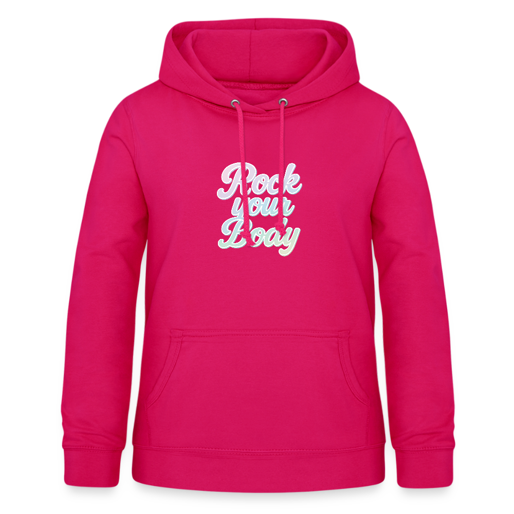 Frauen Hoodie "Rock your Body" - dunkles Pink