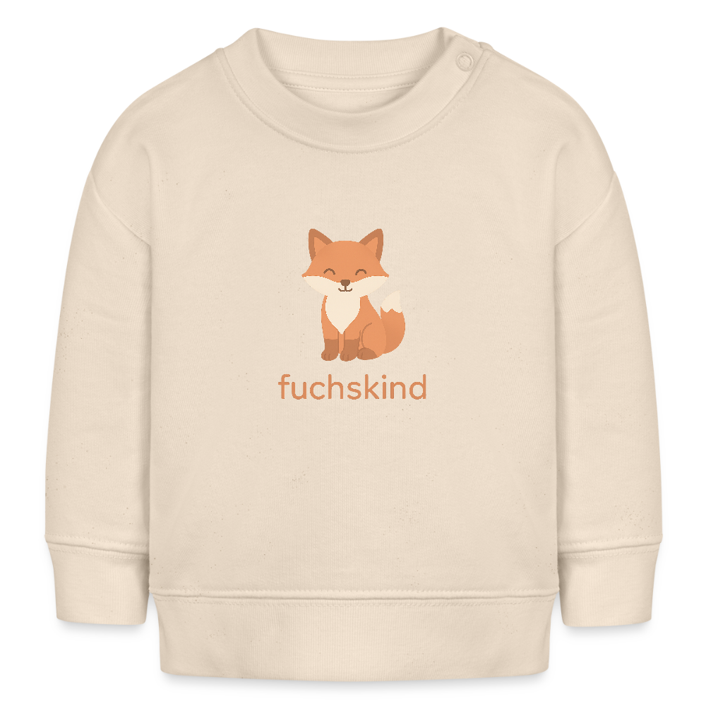 Bio-Sweatshirt "Fuchs" - Weißgrau