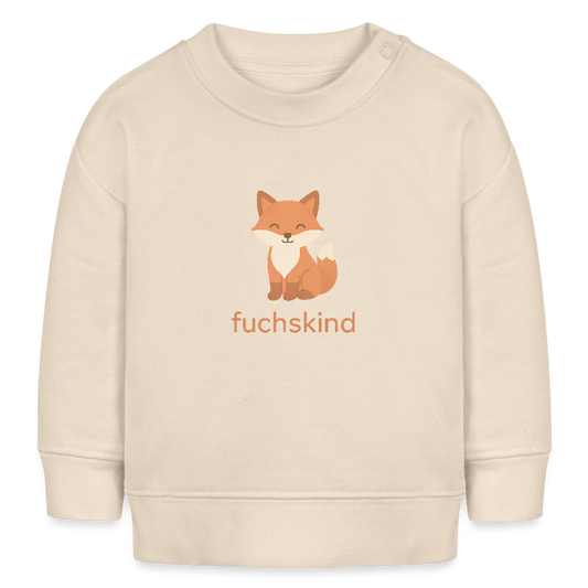 Bio-Sweatshirt "Fuchs" - Weißgrau