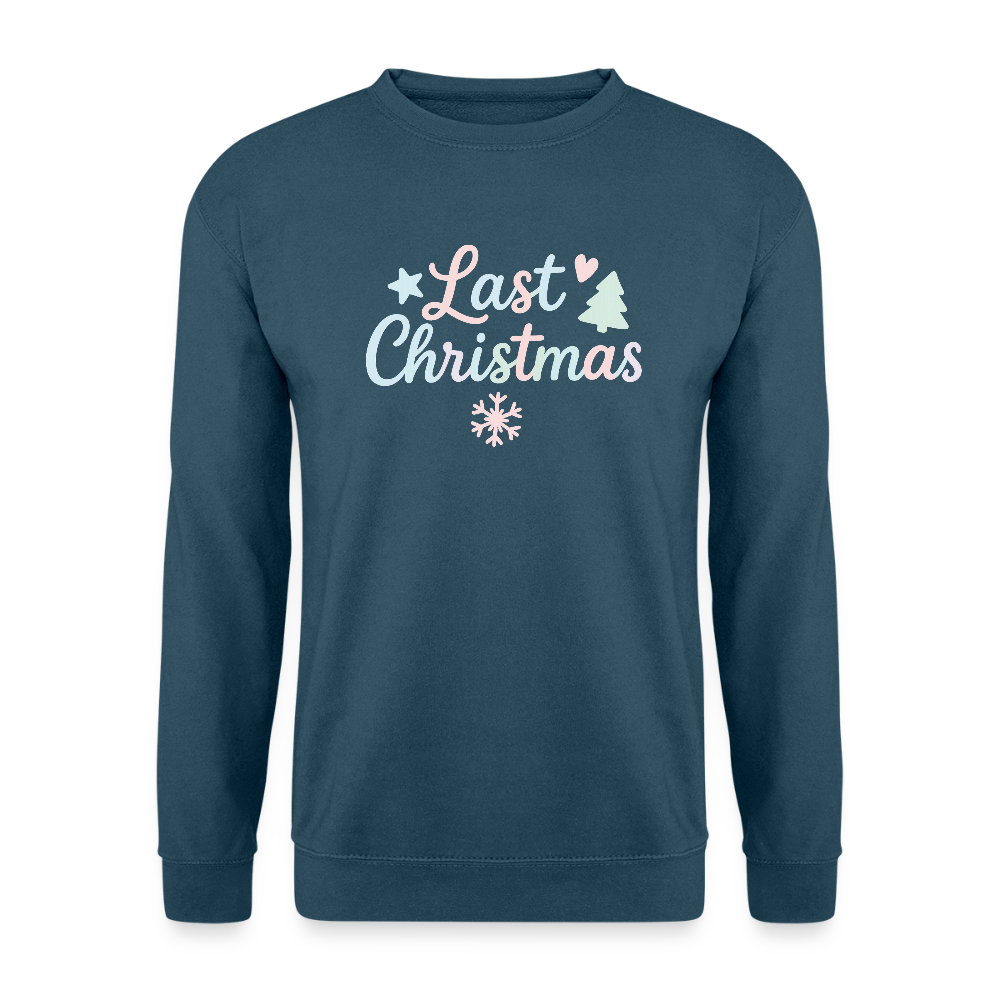 Unisex Pullover "Last Christmas" - Indigoblau