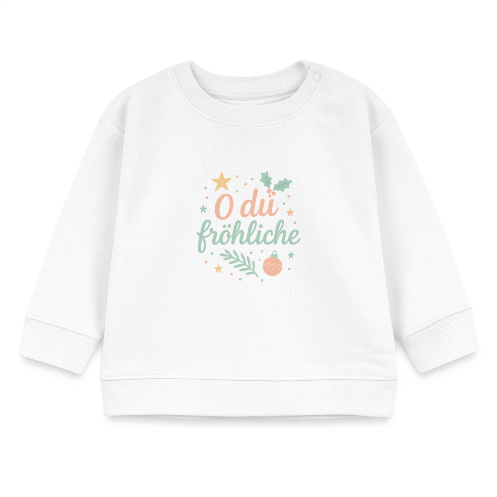 Kids Bio-Sweatshirt "O du fröhliche" - Weiß