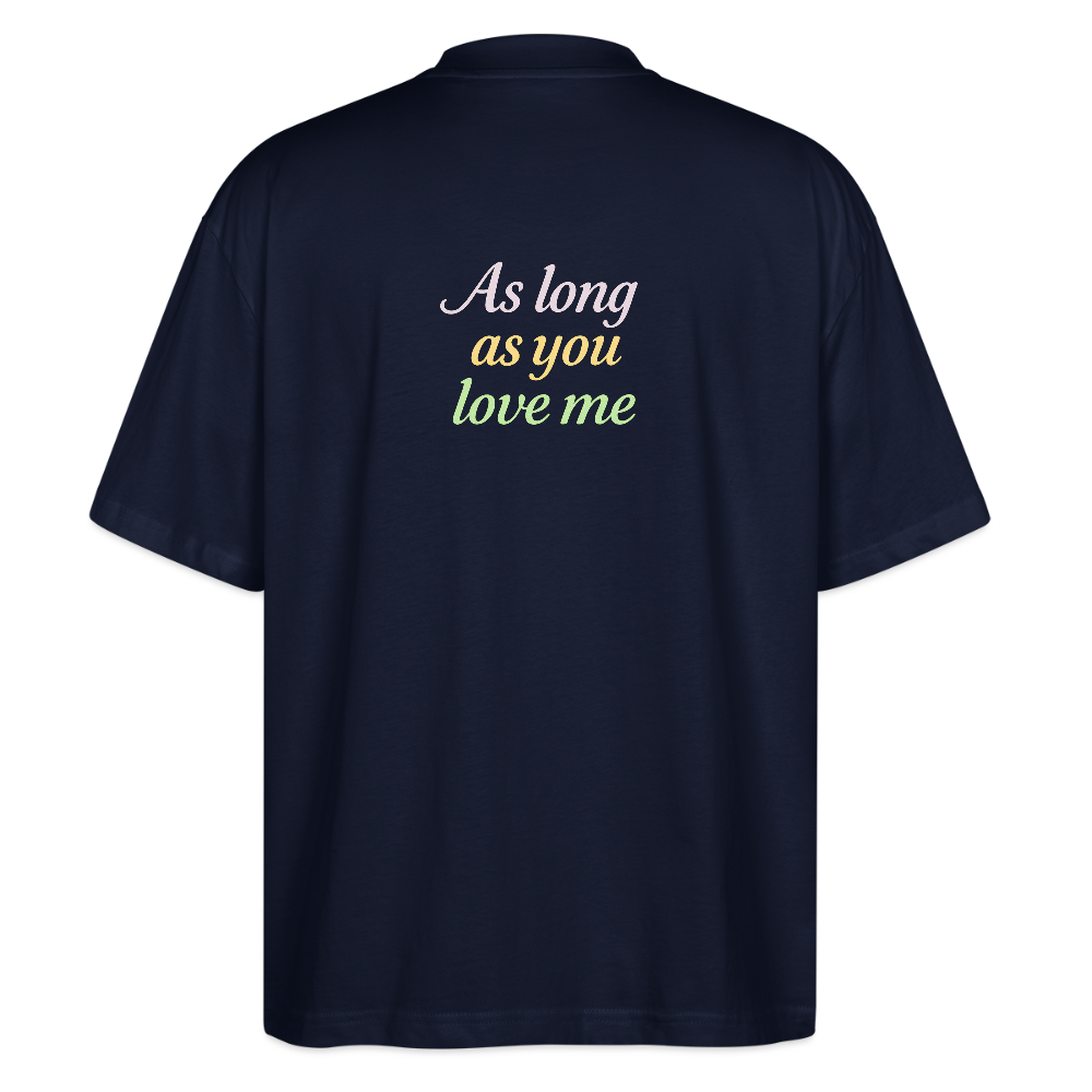 Oversized Shirt "BSB love me" - Navy