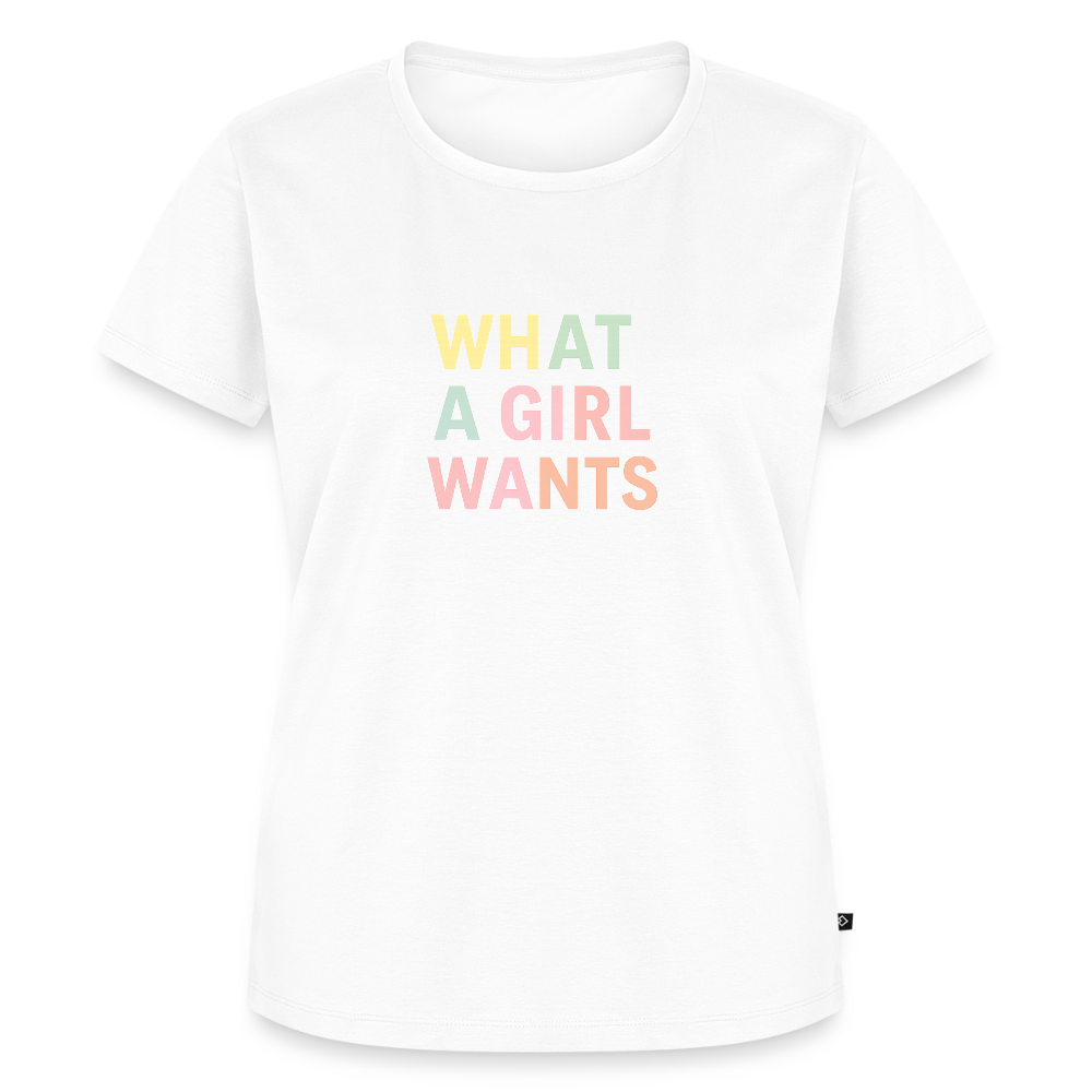 Frauen Premium T-Shirt "what a girl wants" - Weiß