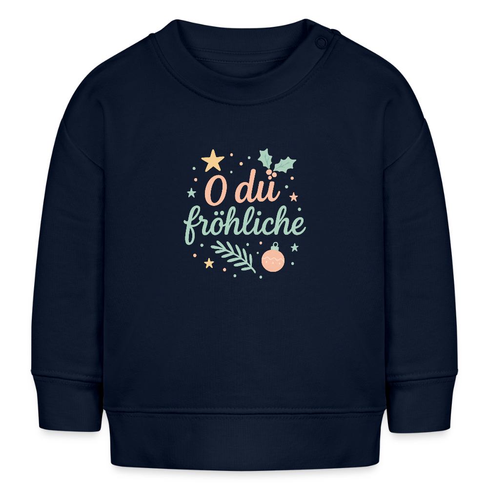 Kids Bio-Sweatshirt "O du fröhliche" - Navy