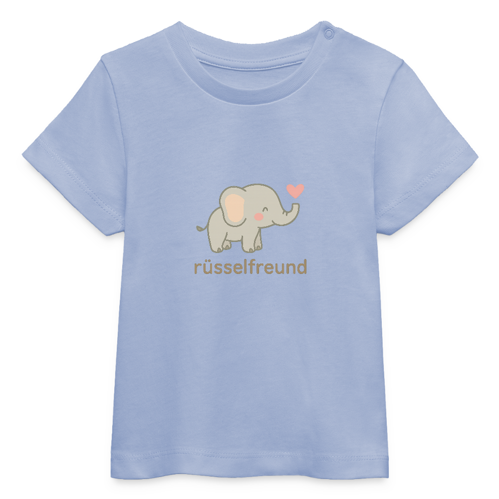 Baby Bio-T-Shirt "Elefant" - Sky