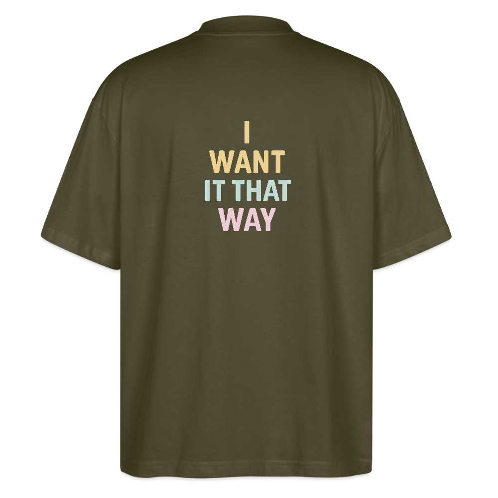 Oversized Shirt "BSB that way" - Khaki