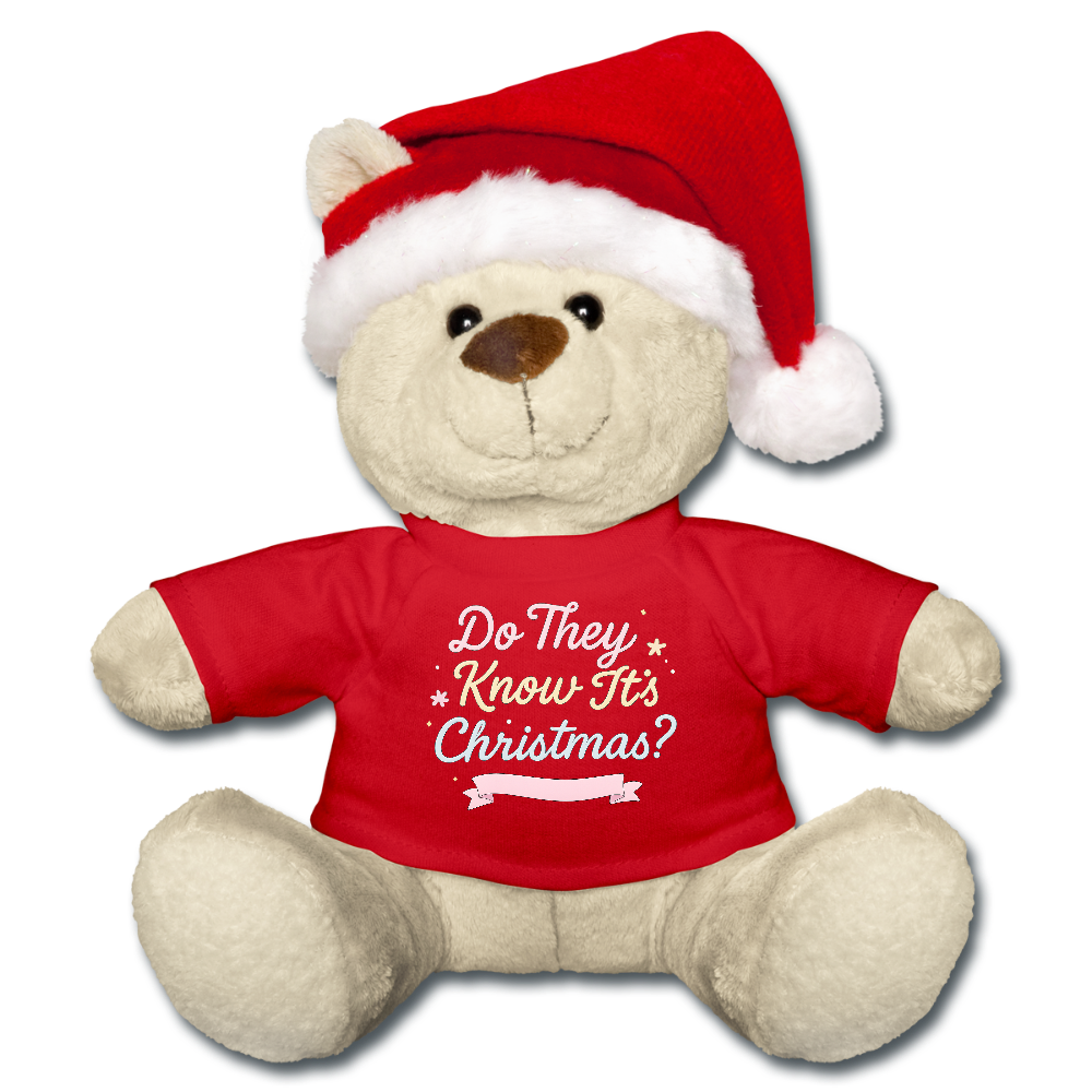 Weihnachtsteddy "Do They Know It's Christmas?" - Rot