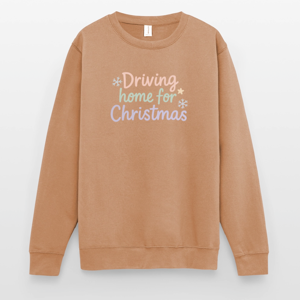 Unisex Pullover "Driving home for Christmas" - Mocca