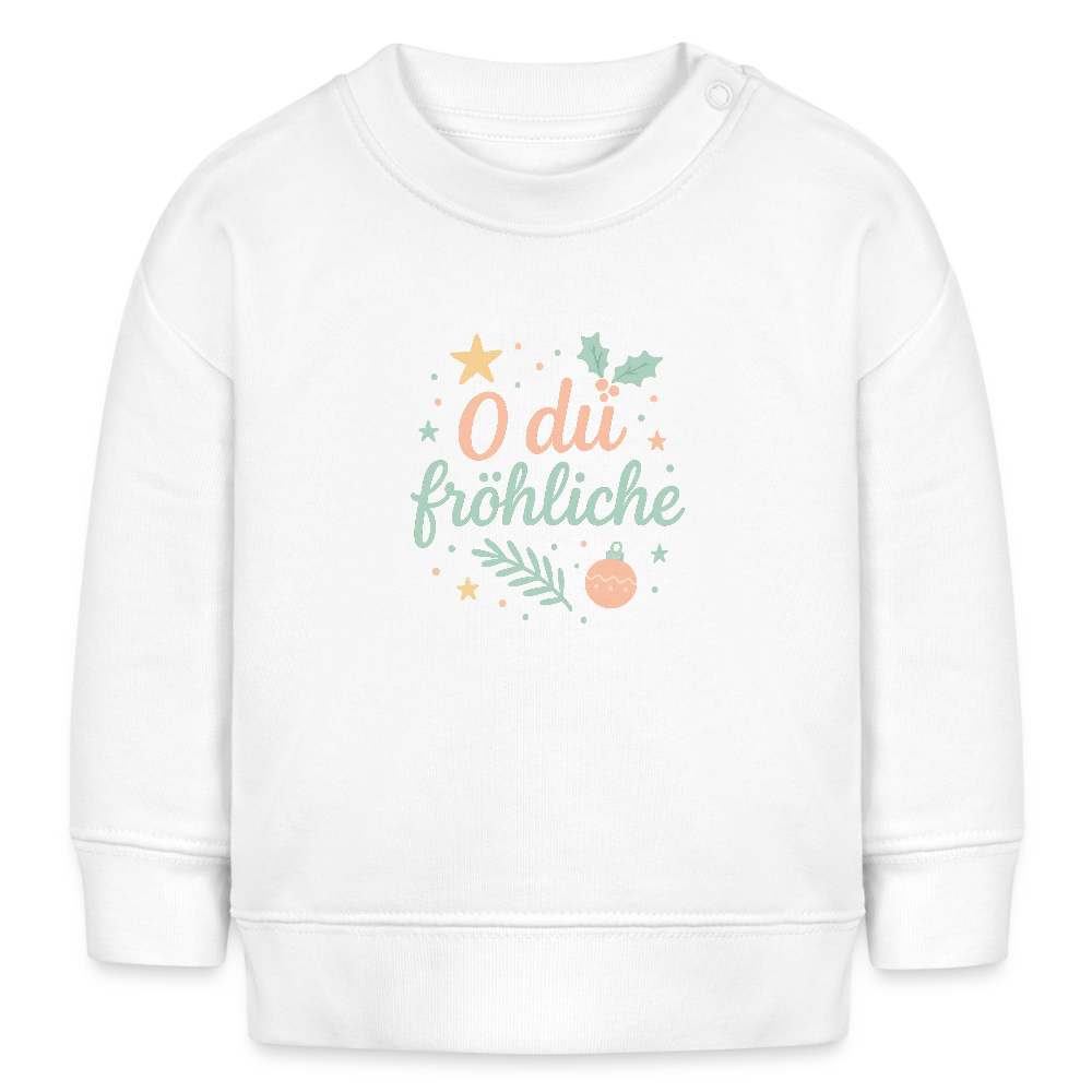 Kids Bio-Sweatshirt "O du fröhliche" - Weiß