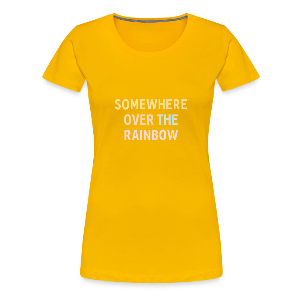 Frauen Premium T-Shirt "over the rainbow" - Sonnengelb