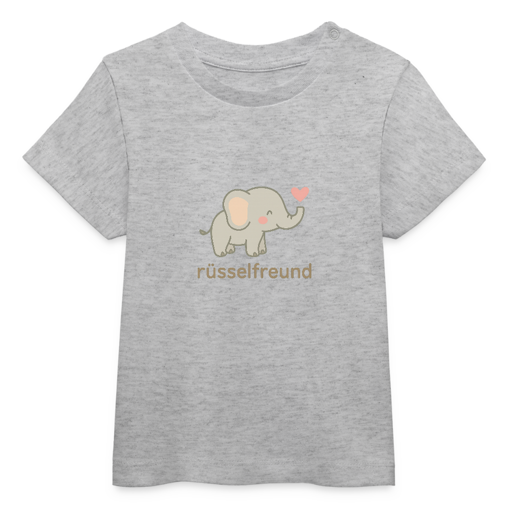 Baby Bio-T-Shirt "Elefant" - Grau meliert
