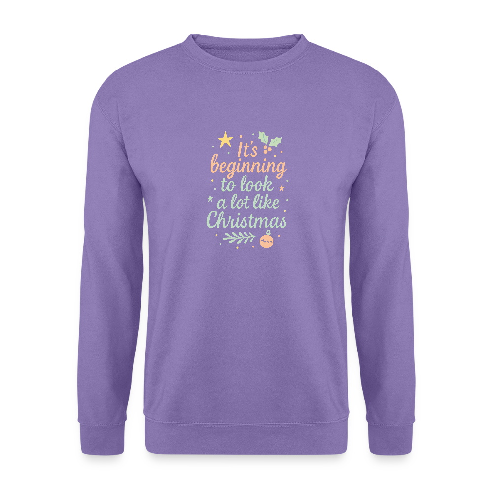 Unisex Pullover "It's beginning to look like Christmas" - Lavendel