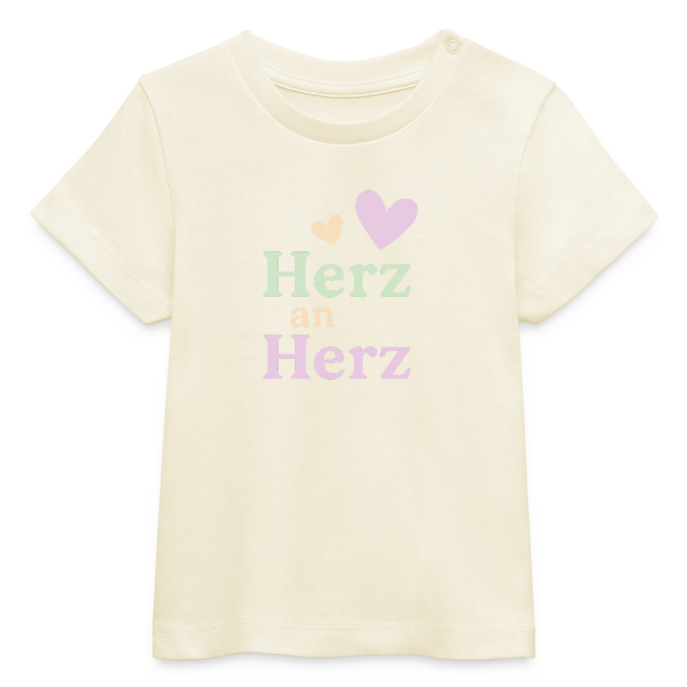 Baby Bio-T-Shirt "Herz an Herz" - Weißgrau