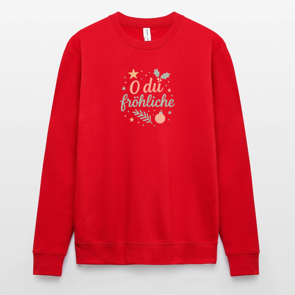 Unisex Pullover "O du fröhliche" - Rot