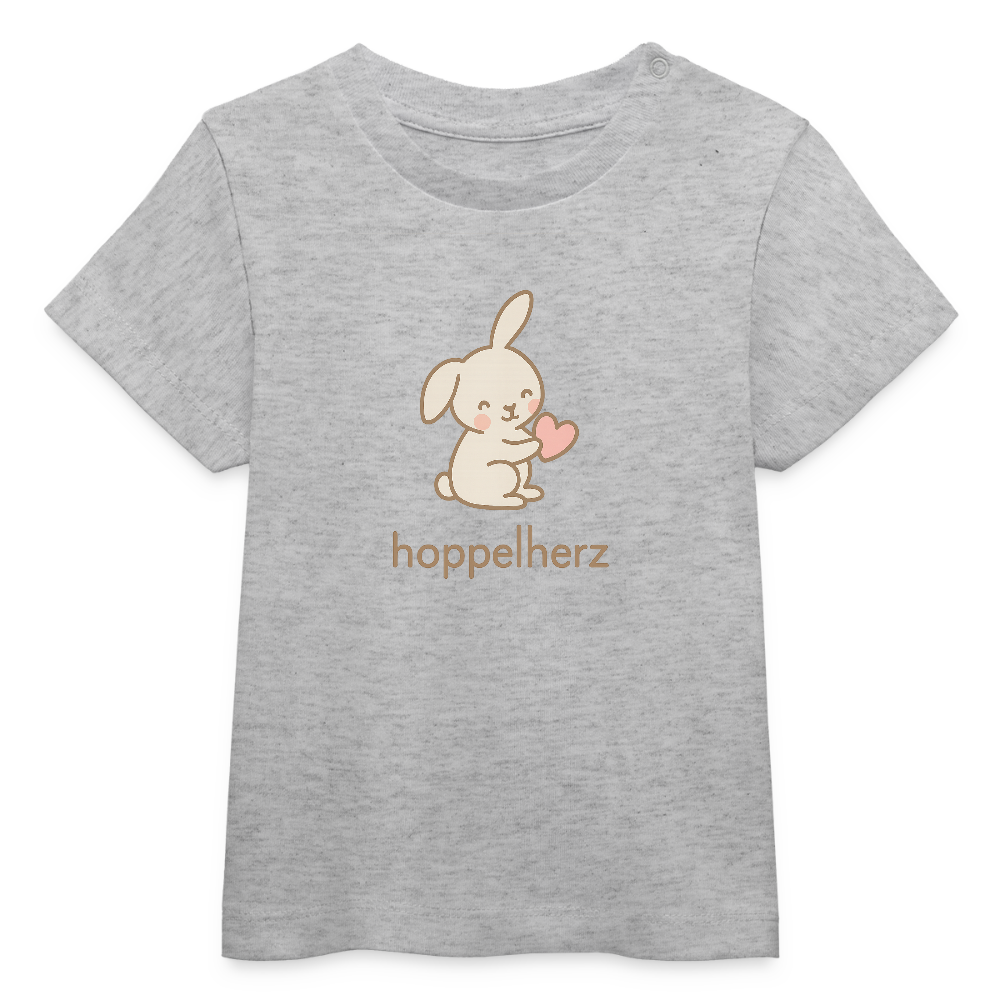 Baby Bio-T-Shirt "Hase" - Grau meliert