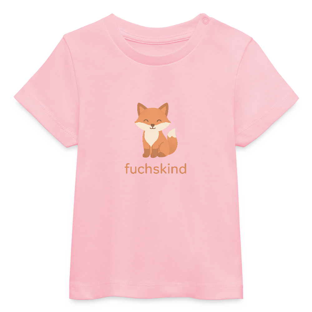 Baby Bio-T-Shirt "Fuchs" - Hellrosa