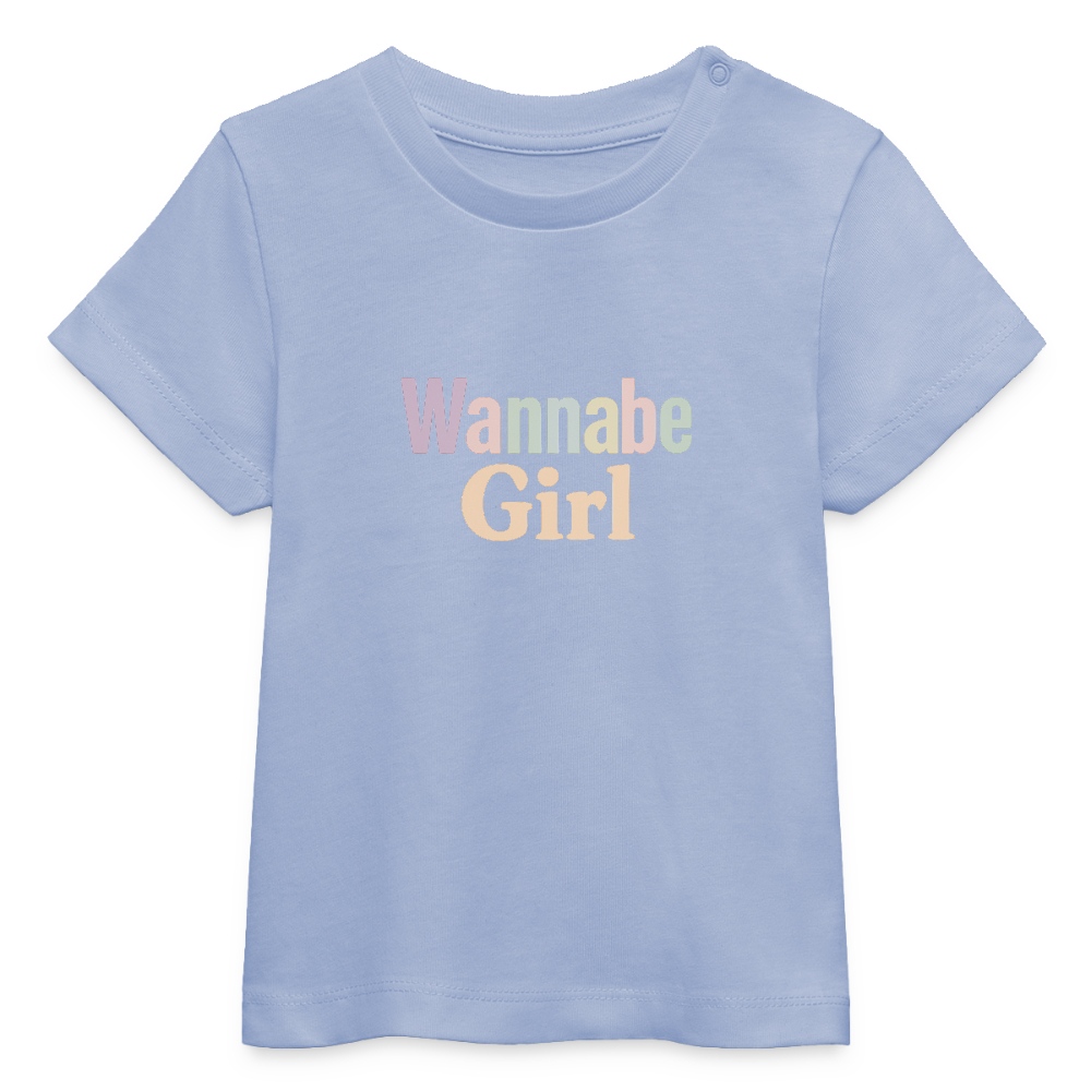Baby Bio-T-Shirt "Wannabe Girl" - Sky