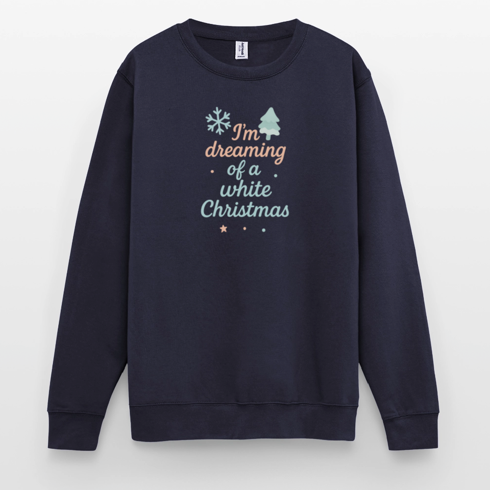 Unisex Pullover "White Christmas" - Navy