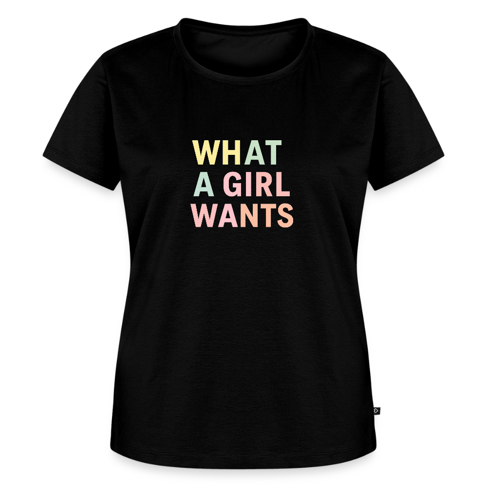 Frauen Premium T-Shirt "what a girl wants" - Schwarz