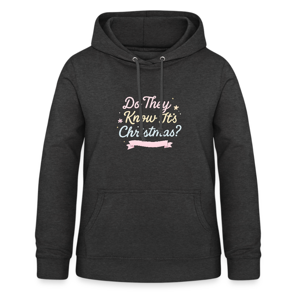 Frauen Hoodie "Do They Know It's Christmas?" - Anthrazit