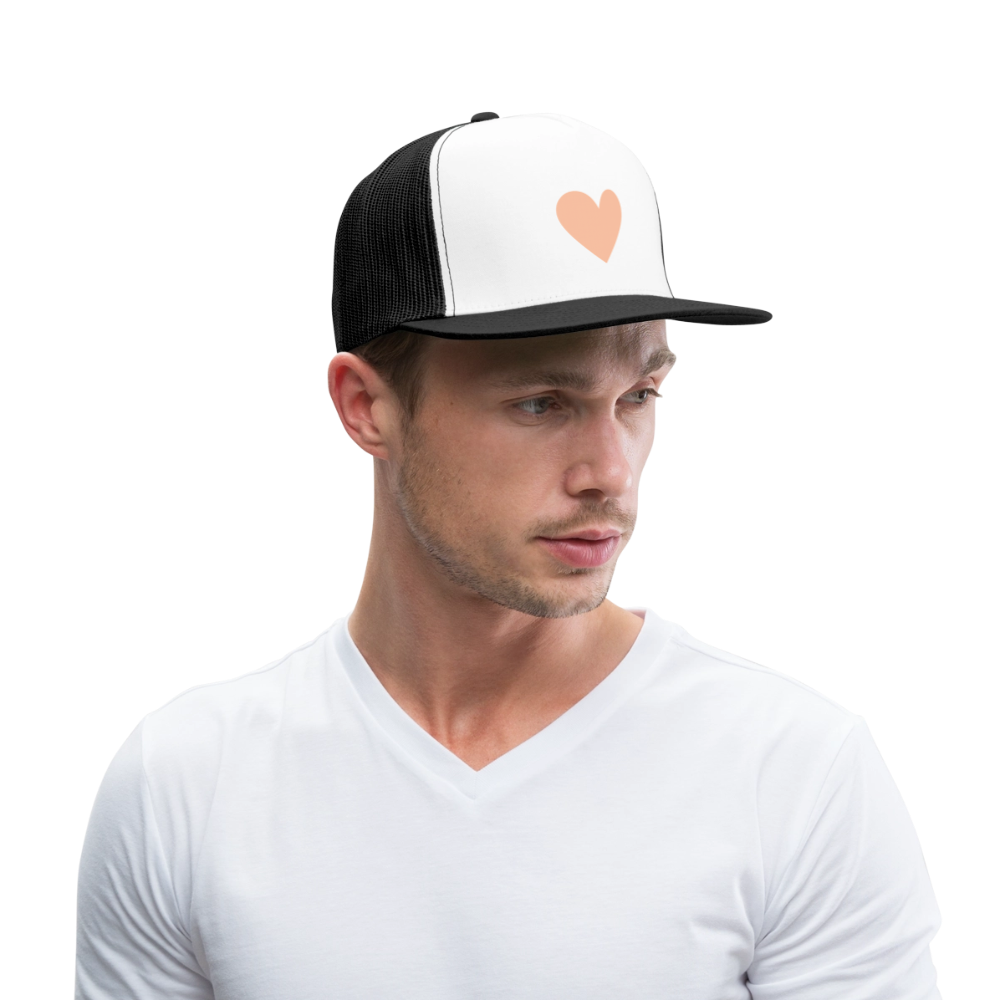 Cap "Herz" - Weiß/Schwarz
