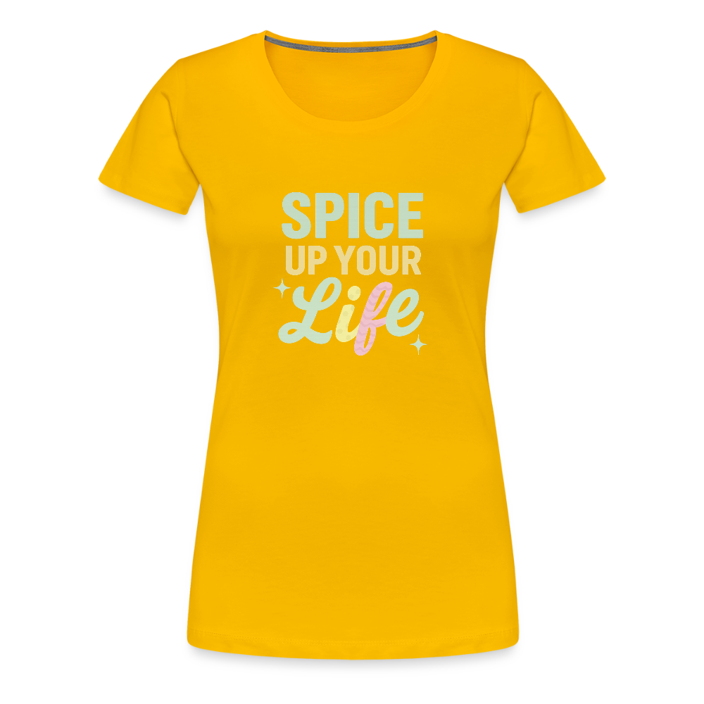 Frauen Premium T-Shirt "spice up your life" - Sonnengelb