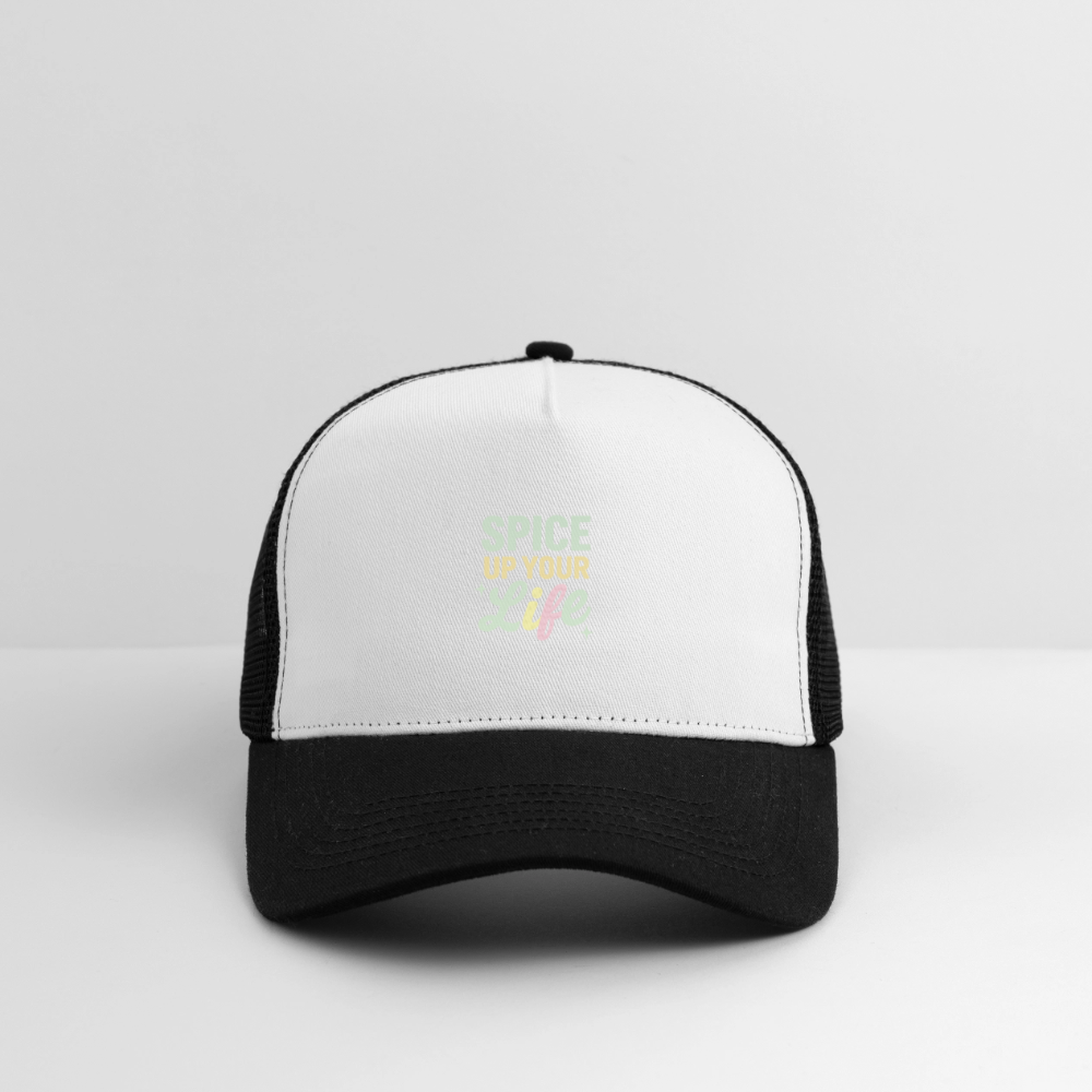Cap "Spice up your life" - Weiß/Schwarz