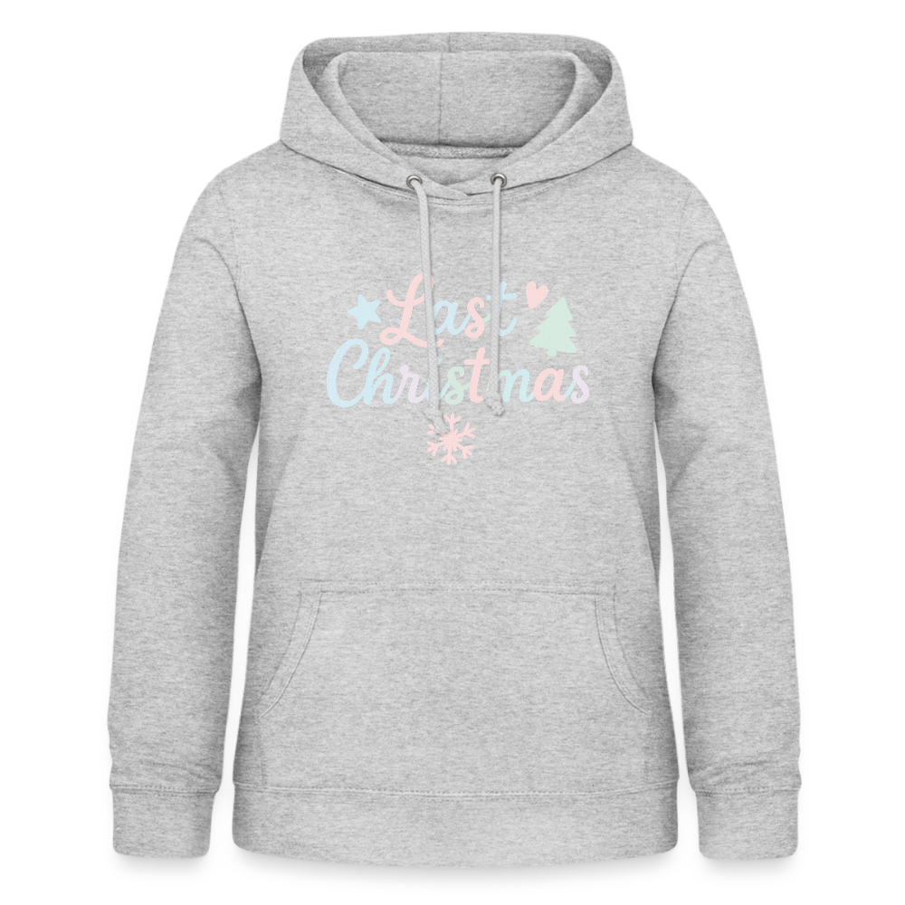 Frauen Hoodie "Last Christmas" - Hellgrau meliert