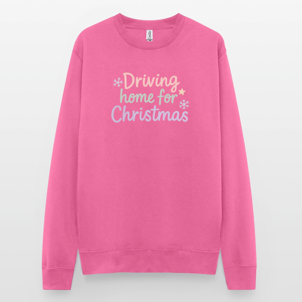 Unisex Pullover "Driving home for Christmas" - Pink
