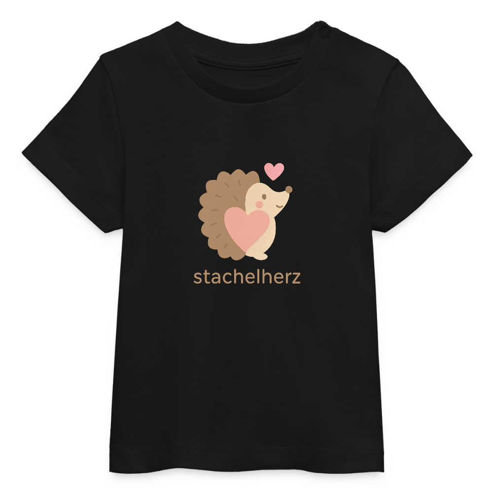 Baby Bio-T-Shirt "Igel" - Schwarz