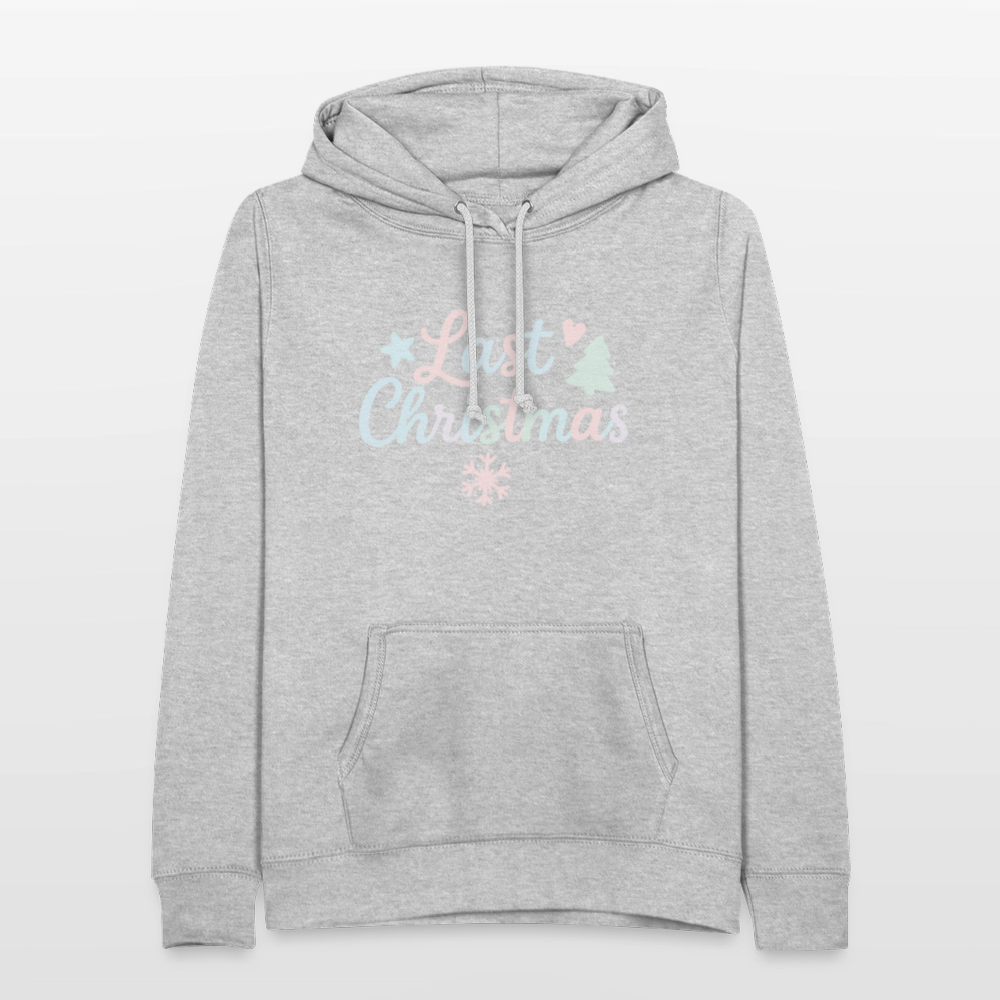 Frauen Hoodie "Last Christmas" - Hellgrau meliert
