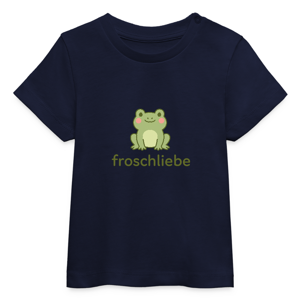 Baby Bio-T-Shirt "Frosch" - Navy