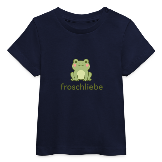 Baby Bio-T-Shirt "Frosch" - Navy