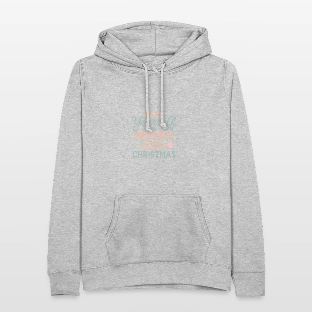 Frauen Hoodie "Have Yourself a Merry Little Christmas" - Hellgrau meliert