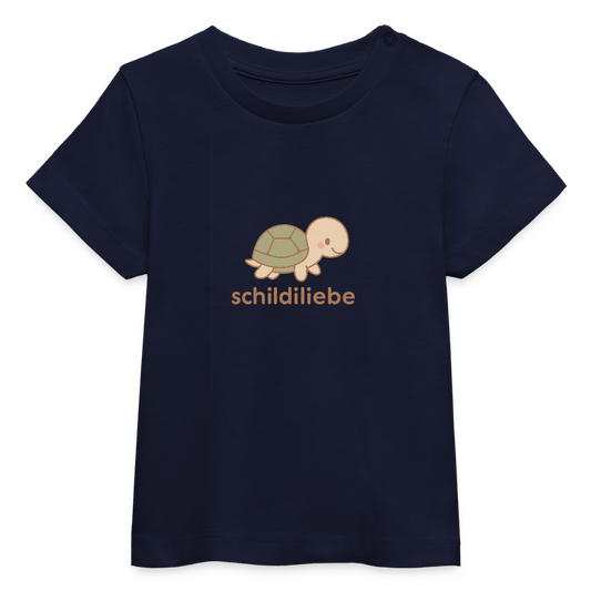 Baby Bio-T-Shirt "Schildkröte" - Navy
