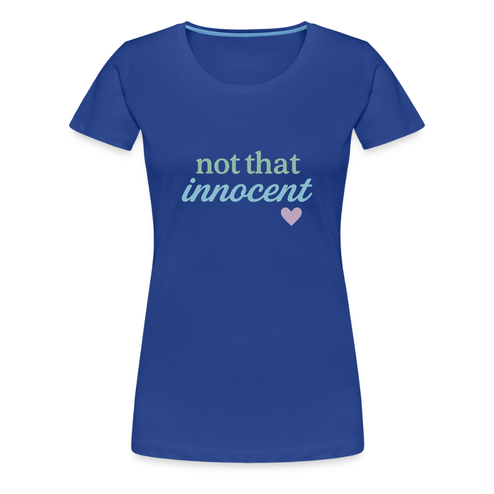 Frauen Premium T-Shirt "not that innocent" - Königsblau