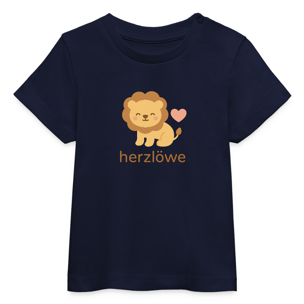 Baby Bio-T-Shirt "Löwe" - Navy