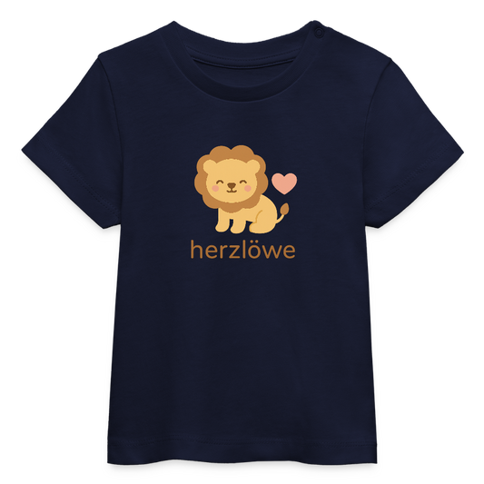 Baby Bio-T-Shirt "Löwe" - Navy