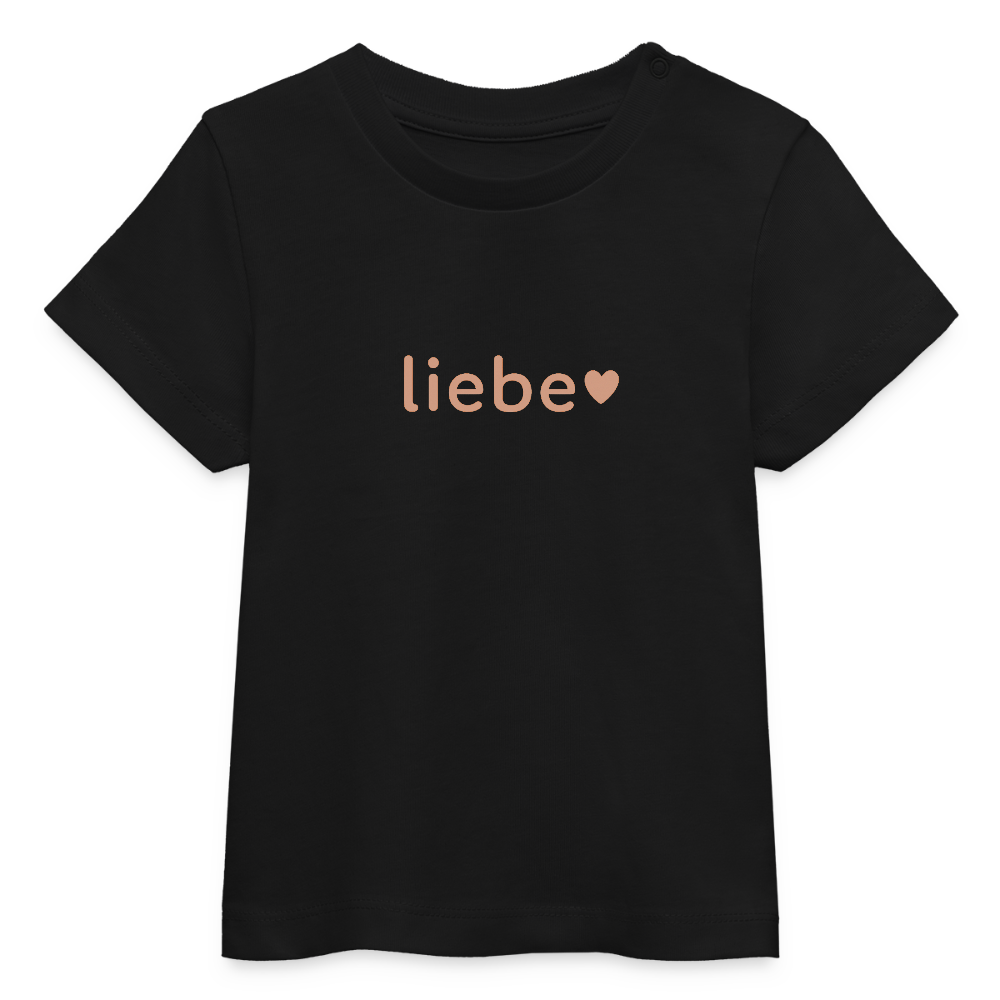 Baby Bio-T-Shirt "liebe" - Schwarz