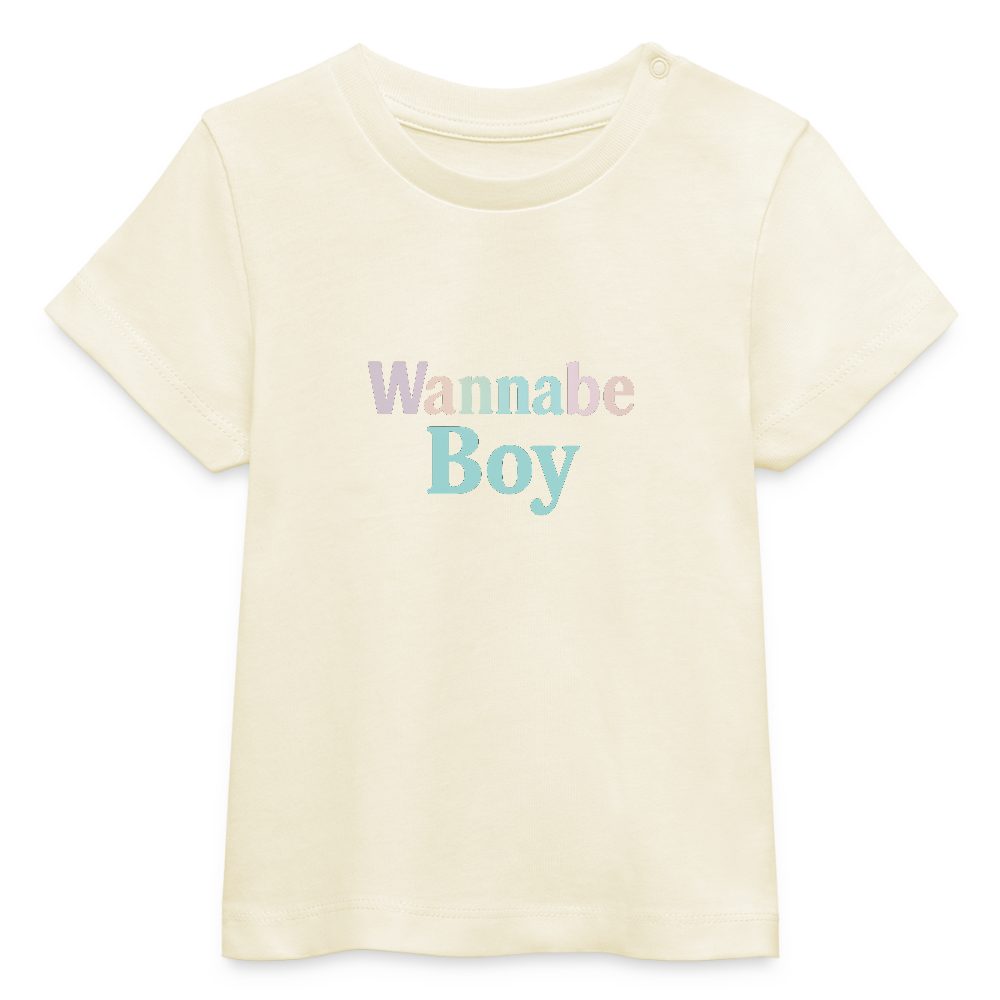 Baby Bio-T-Shirt "Wannabe Boy" - Weißgrau