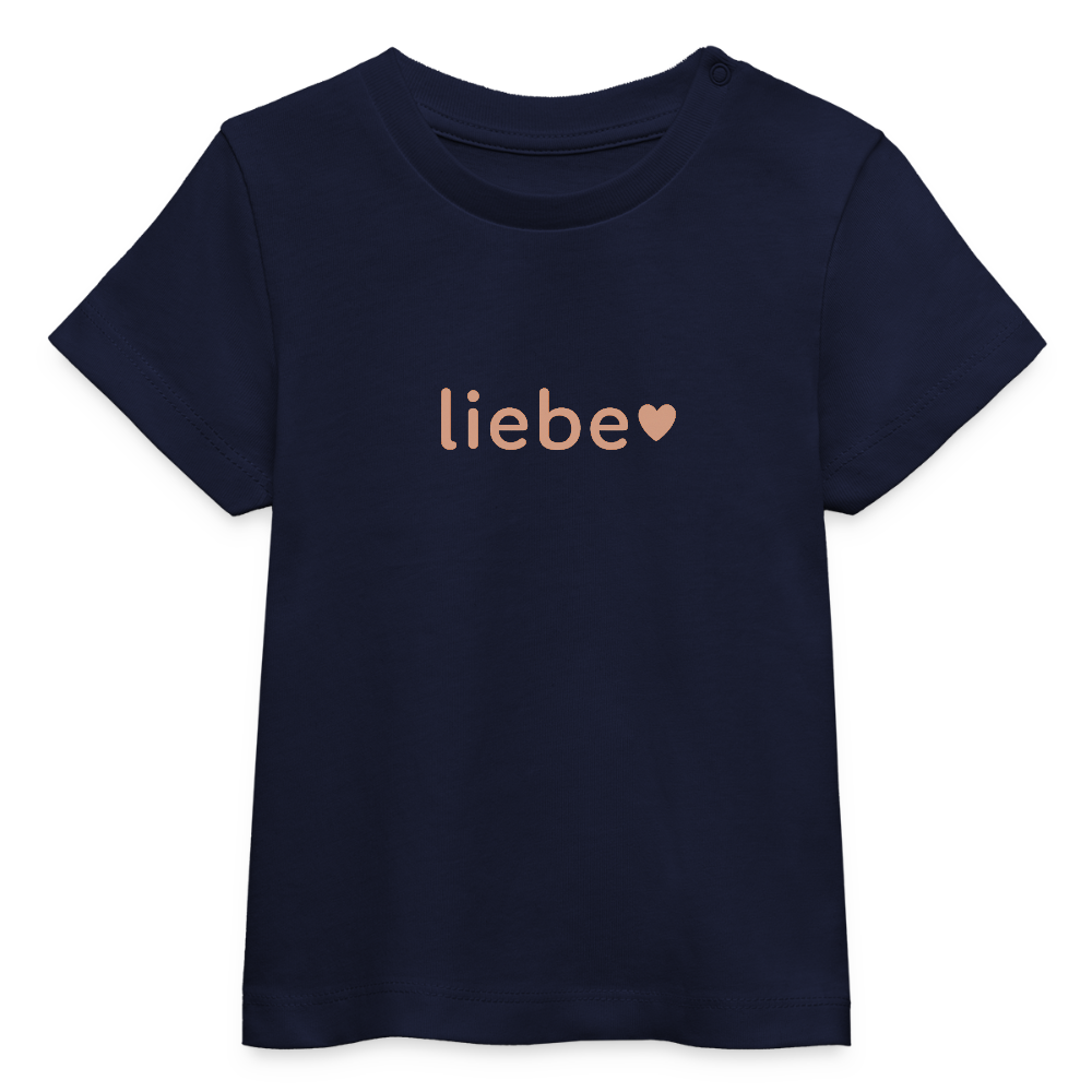 Baby Bio-T-Shirt "liebe" - Navy