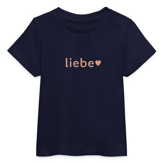 Baby Bio-T-Shirt "liebe" - Navy